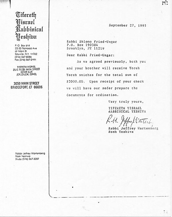 Wartenberg Letter